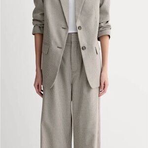 Everlane Draper Gingham Wide Leg Pants